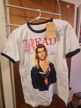 NWT Out of Print Fabio Ringer T Unisex Size M